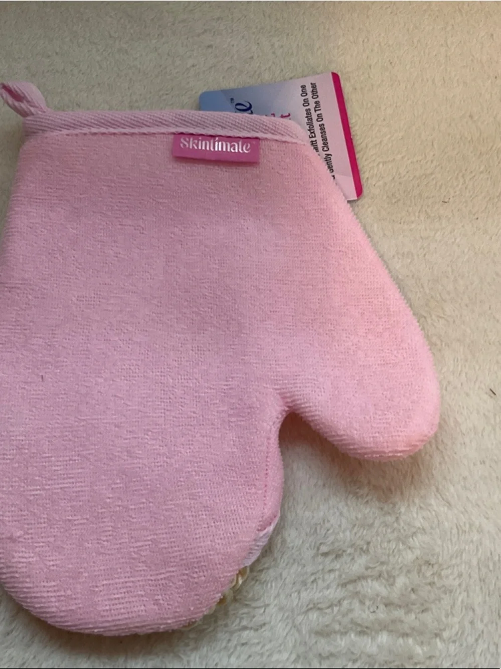 Pink Exfoliating Bath Mitt - Gentle Dual-Sided Cleanse